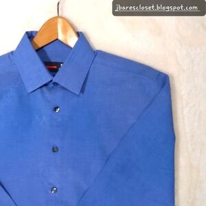 J. Ferrar | Men's Slim Stretch Button-front Shirt Size S 14-14 1/2; 32-3…